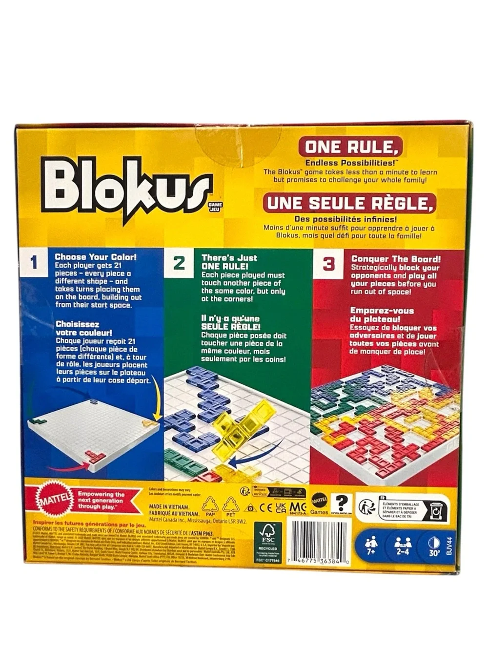 NEW Sealed Blokus Strategy Board Game Mattel Family Game Ages 7+ 2-4 Player